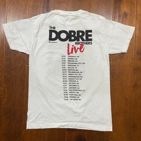 The Dobre Brothers Autographed Tour Band Concert White T-Shirt Womens Size Small - Picture 4 of 7